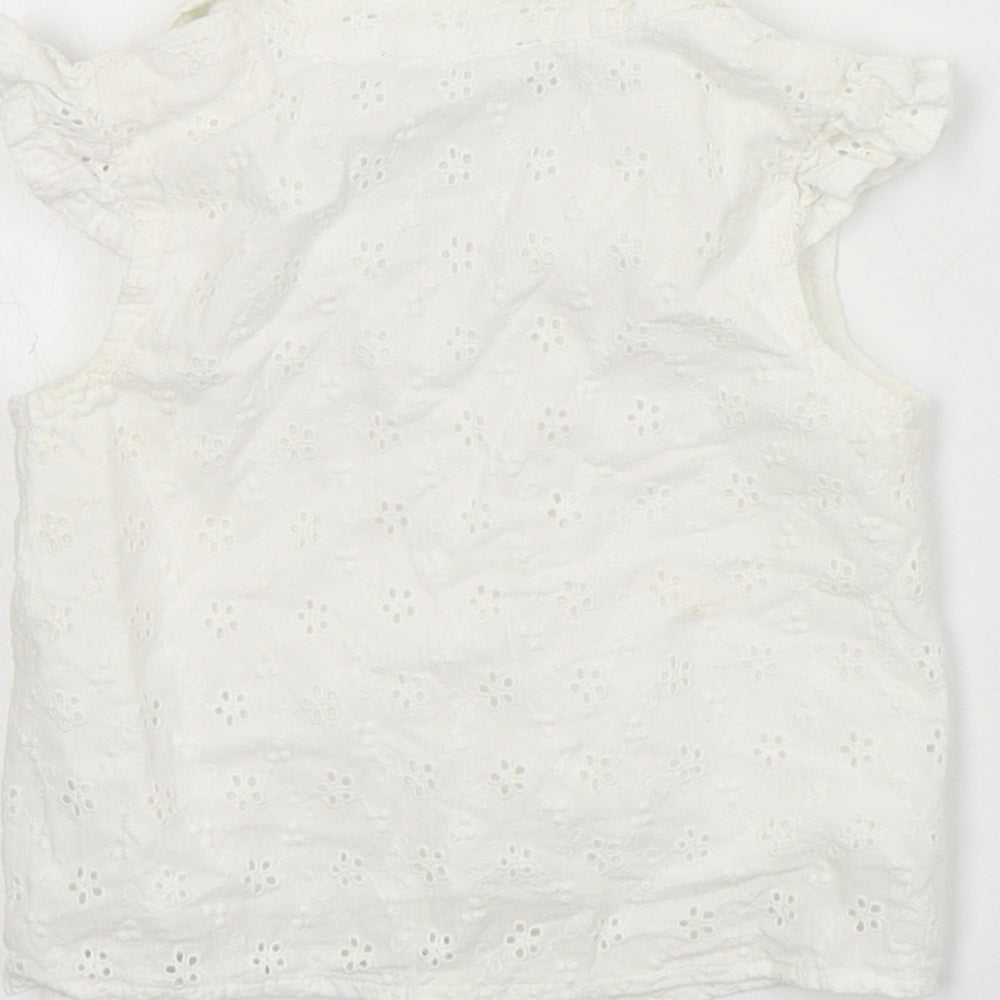 Primark Baby White  Cotton Basic Button-Up Size 12-18 Months Collared Button