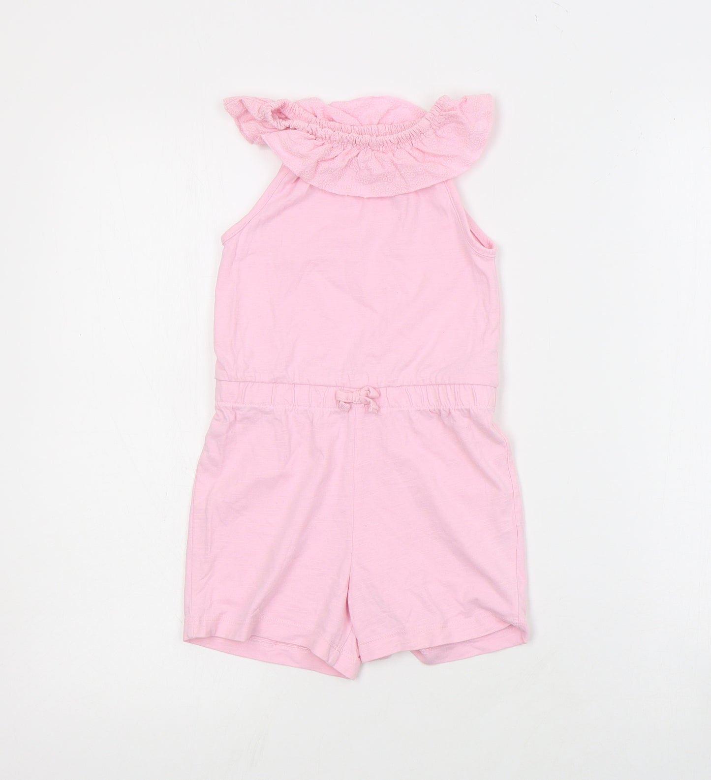 George Girls Pink  Cotton Playsuit One-Piece Size 3-4 Years  Pullover