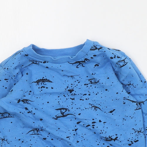 Matalan Baby Blue Geometric Cotton Pullover Jumper Size 12-18 Months  Pullover - Dinosaur