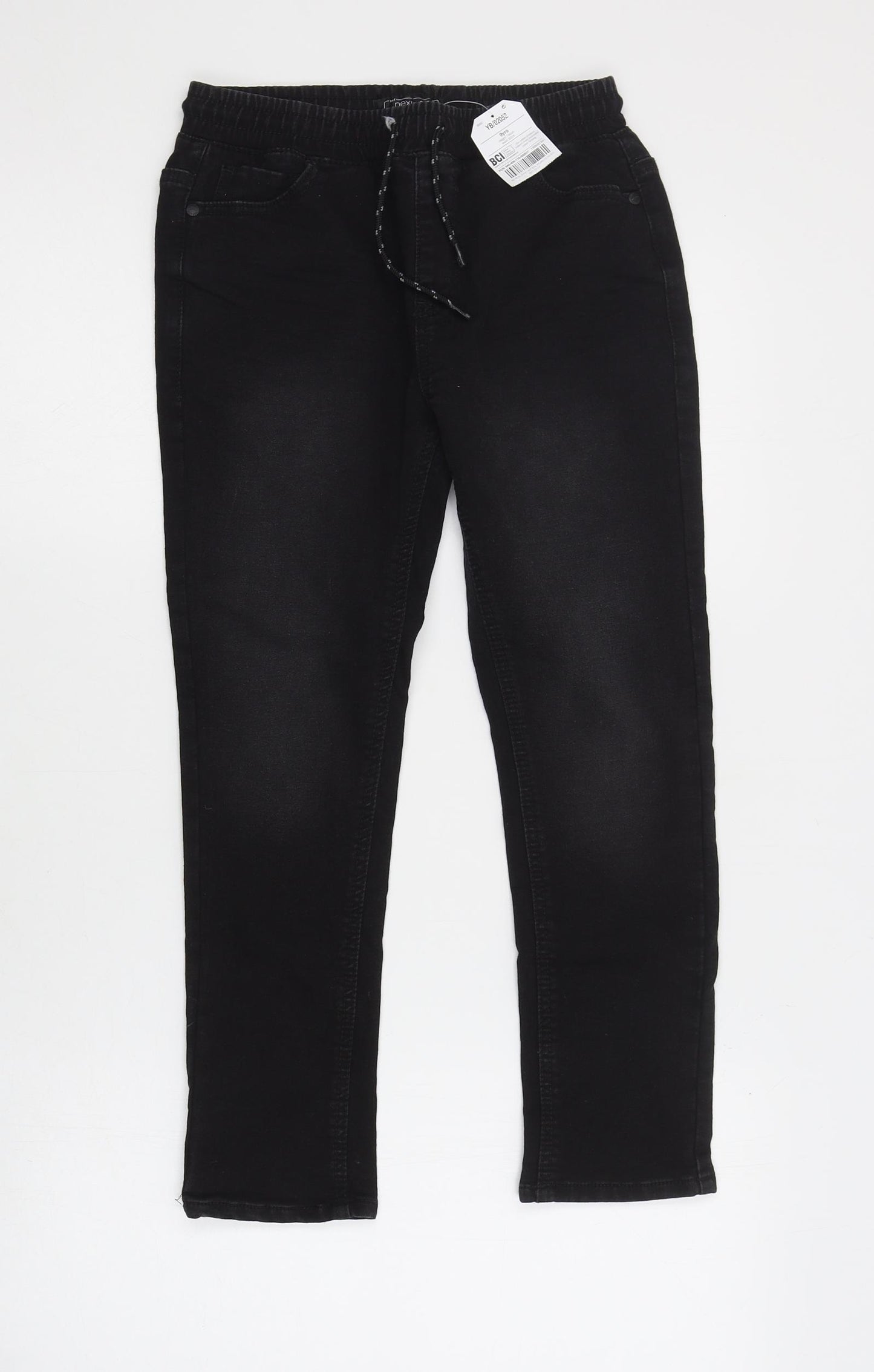 NEXT Boys Black  Cotton Skinny Jeans Size 9 Months  Regular Drawstring
