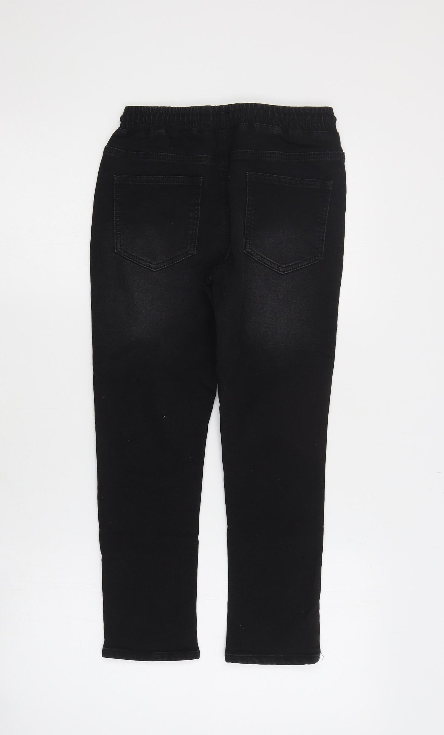 NEXT Boys Black  Cotton Skinny Jeans Size 9 Months  Regular Drawstring