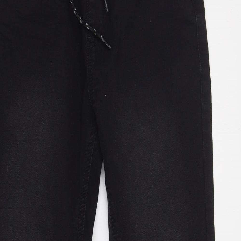 NEXT Boys Black  Cotton Skinny Jeans Size 9 Months  Regular Drawstring