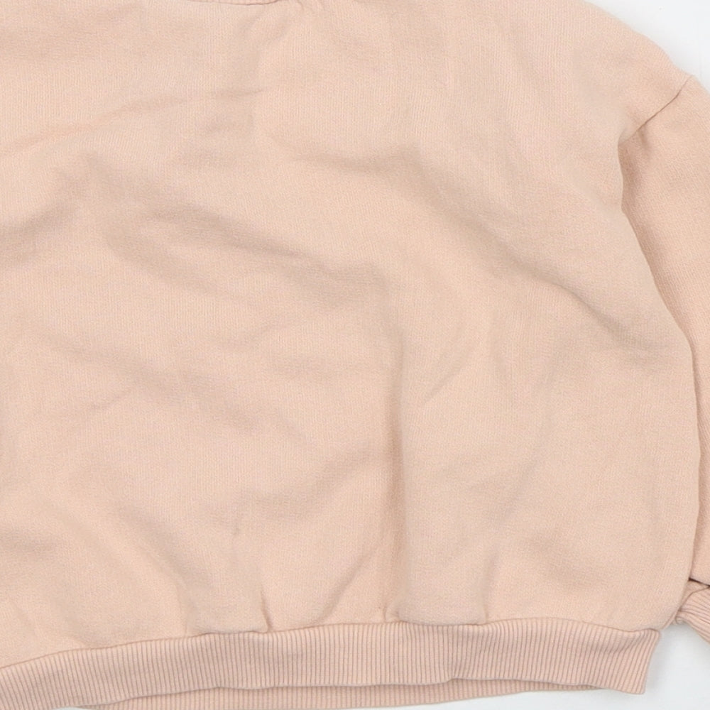 Zara Girls Pink  Cotton Pullover Sweatshirt Size 3-4 Years  Pullover