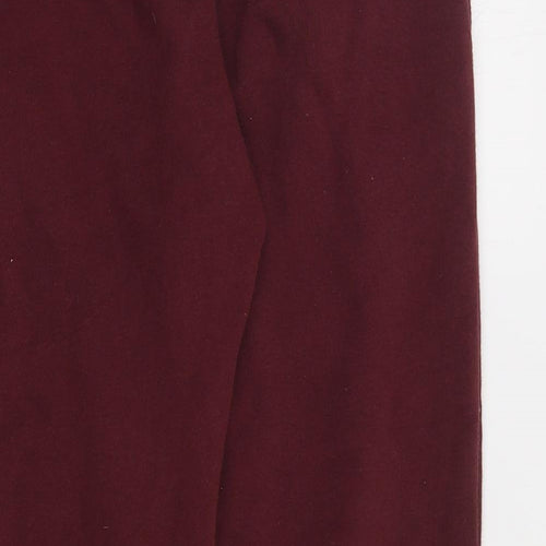 New Look Girls Red  Cotton Jogger Trousers Size 9 Months  Regular Drawstring