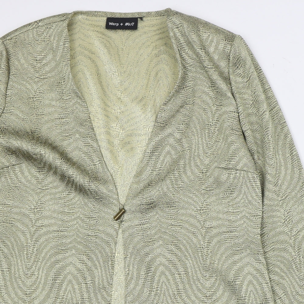 Warp & Weft Womens Gold   Jacket Coat Size 18  Button