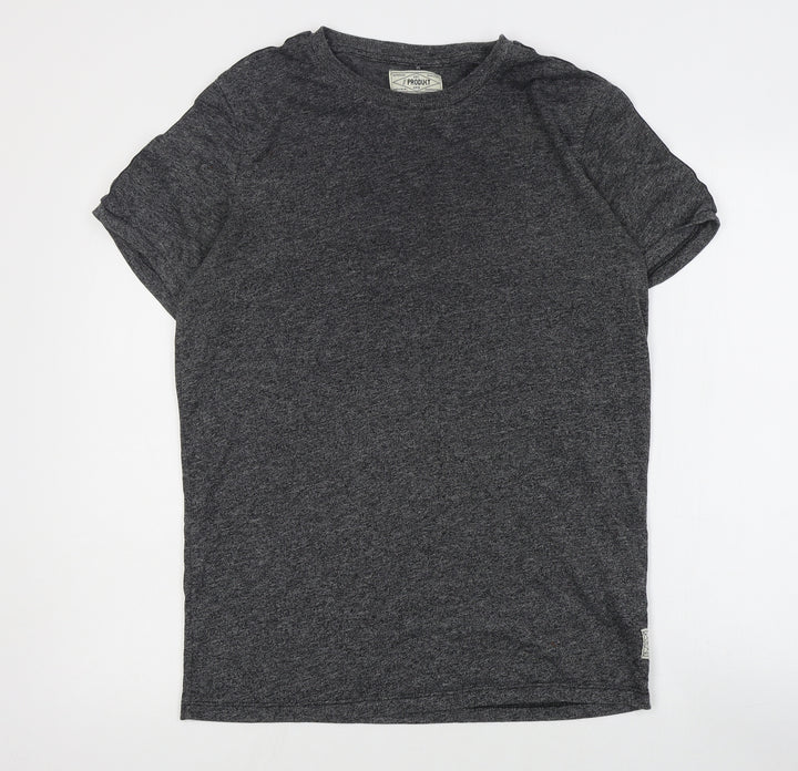 Produkt Mens Grey  Cotton  T-Shirt Size S Crew Neck