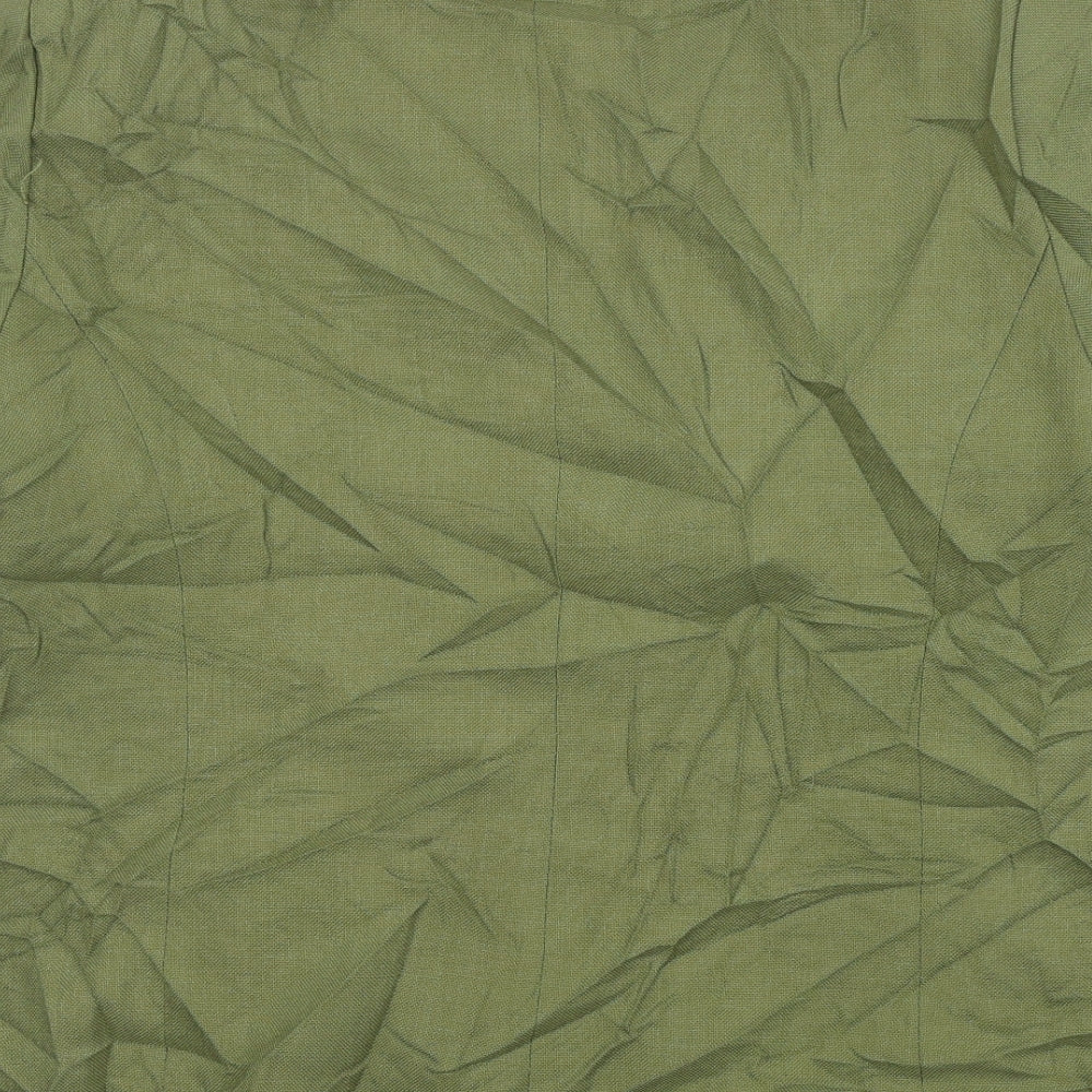 Paul Berman Womens Green  Polyester Basic Blouse Size 18 Round Neck