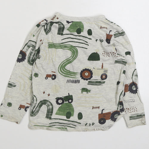 George Boys Multicoloured Geometric Cotton Basic T-Shirt Size 3-4 Years Round Neck Pullover