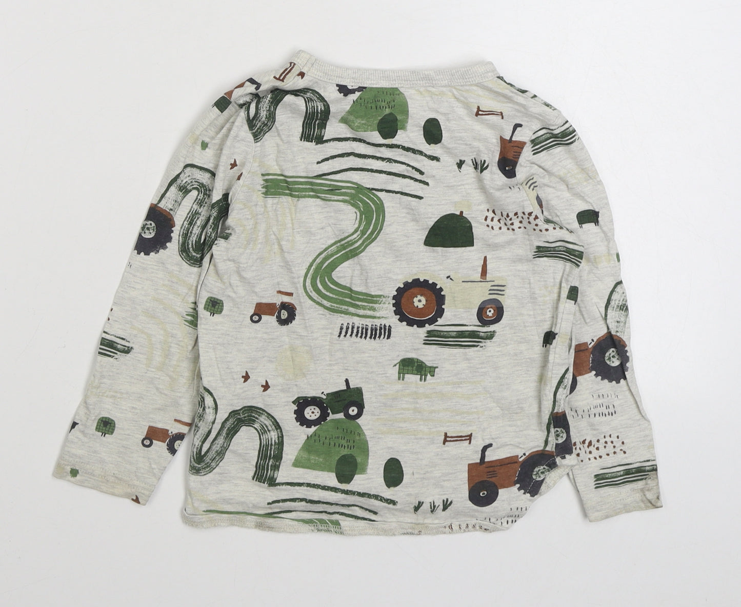 George Boys Multicoloured Geometric Cotton Basic T-Shirt Size 3-4 Years Round Neck Pullover