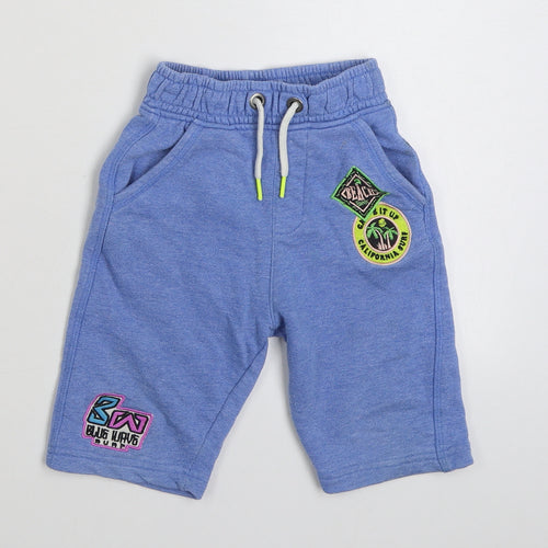 TU Boys Blue  Cotton Jogger Trousers Size 3 Years  Regular Tie