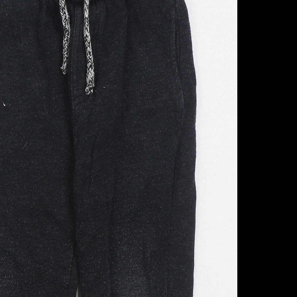 F&F Boys Grey  Cotton Jogger Trousers Size 2-3 Years  Regular Tie