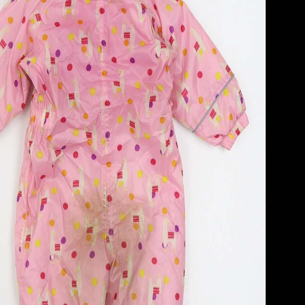 Regatta Girls Pink Geometric Polyester Coverall Outfit/Set Size 18-24 Months  Zip