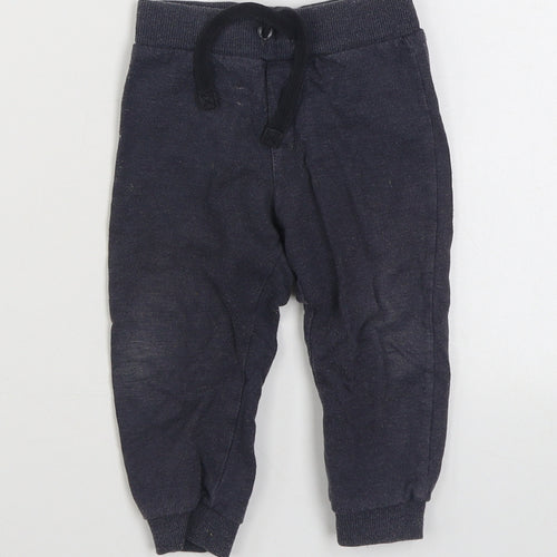 Cango Boys Blue  Cotton Jogger Trousers Size 2-3 Years  Regular Tie