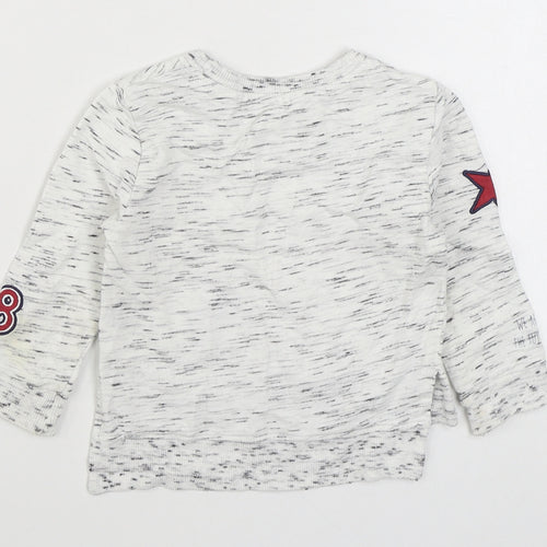 Dunnes Stores Boys White  Cotton Basic T-Shirt Size 6-9 Months Round Neck Pullover