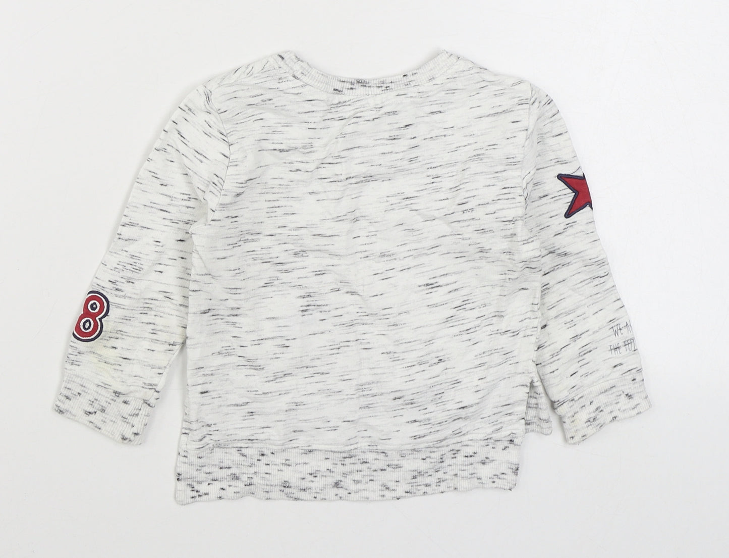 Dunnes Stores Boys White  Cotton Basic T-Shirt Size 6-9 Months Round Neck Pullover