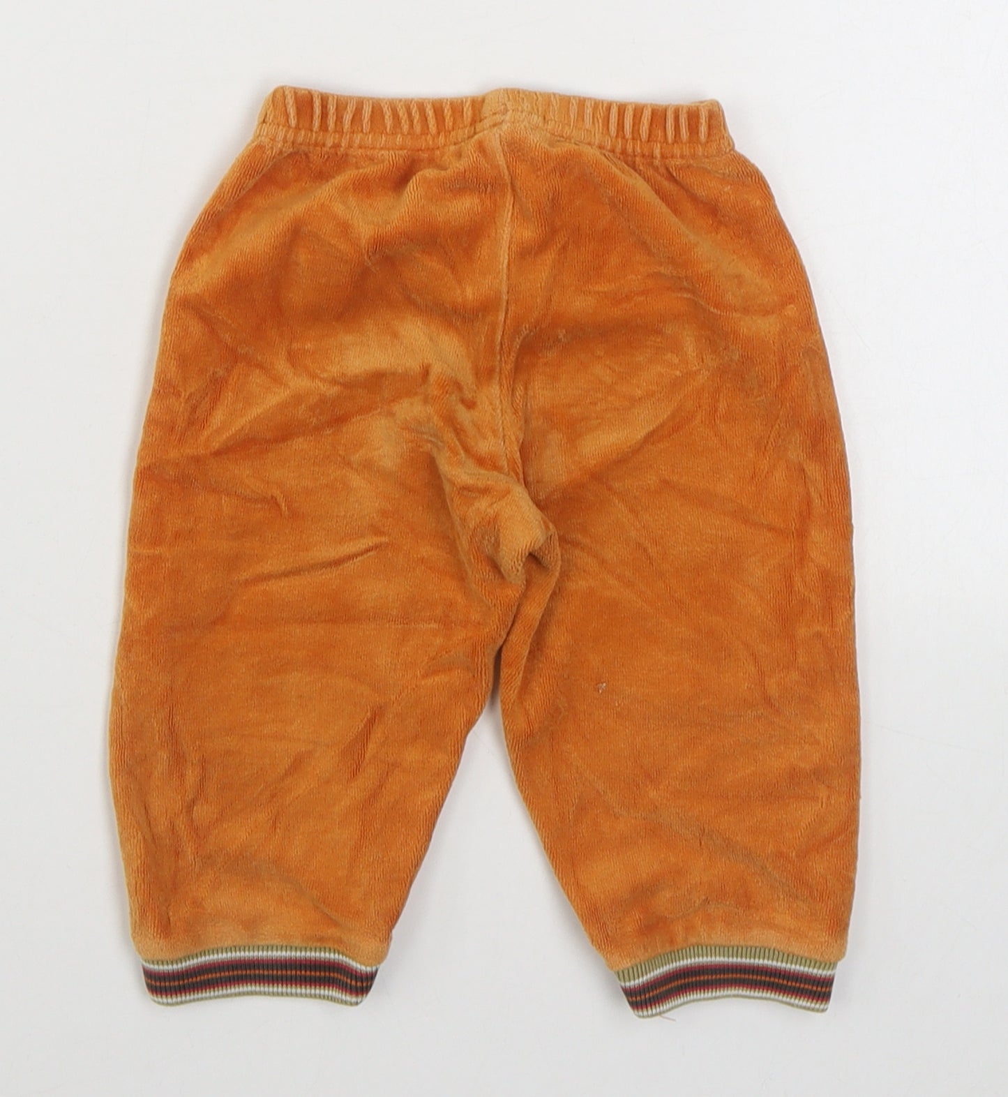 Schuss Boys Orange  Cotton Jogger Trousers Size 6-9 Months  Pullover