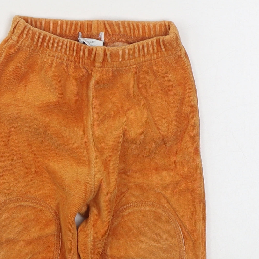 Schuss Boys Orange  Cotton Jogger Trousers Size 6-9 Months  Pullover