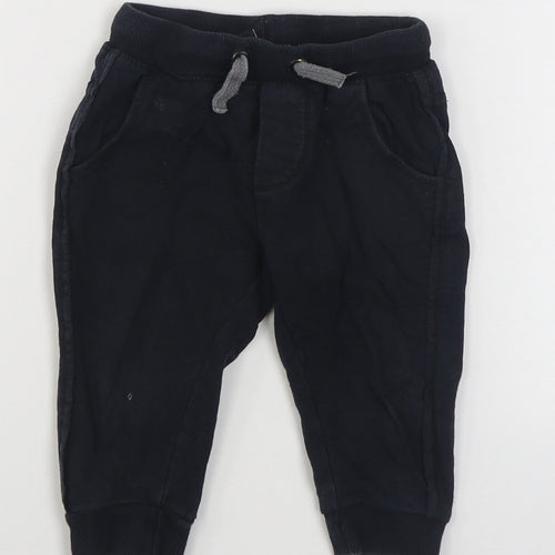 OVS Boys Blue  100% Cotton Jogger Trousers Size 12-18 Months  Tie