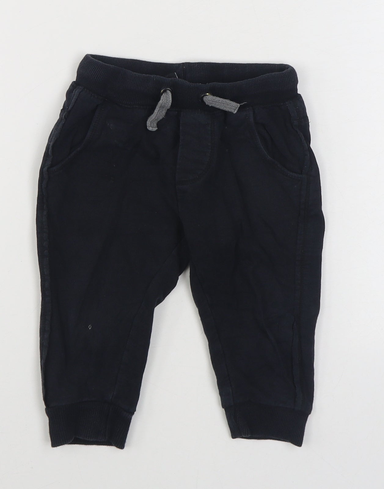 OVS Boys Blue  100% Cotton Jogger Trousers Size 12-18 Months  Tie