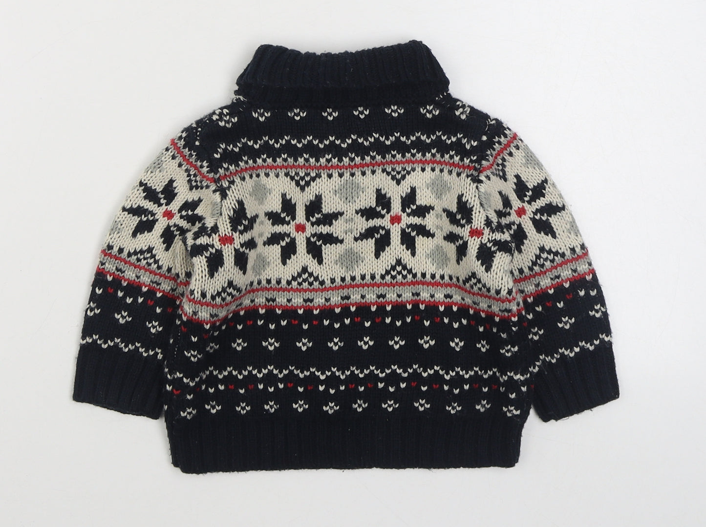 George Boys Multicoloured Fair Isle Acrylic Pullover Jumper Size 6-9 Months  Pullover