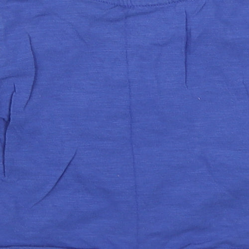 Mini Rebel   Boys Blue  100% Cotton Basic T-Shirt Size 9-12 Months Round Neck Pullover