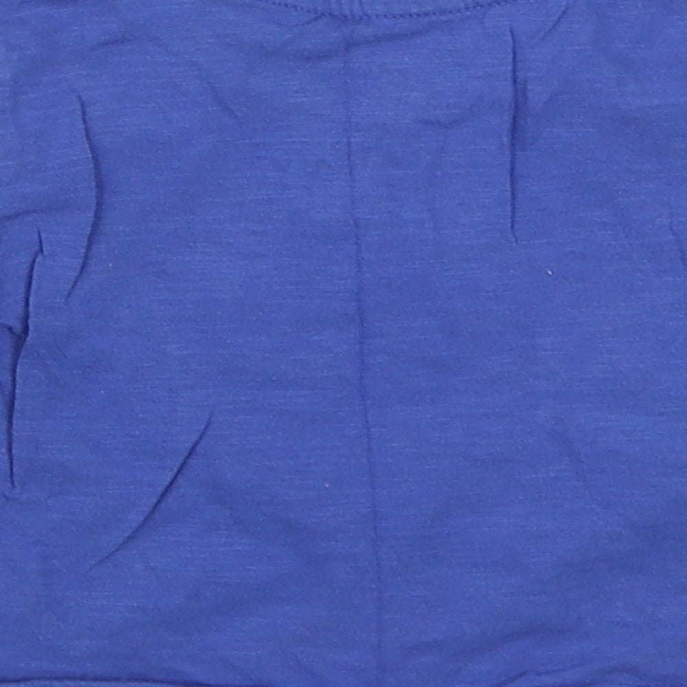 Mini Rebel   Boys Blue  100% Cotton Basic T-Shirt Size 9-12 Months Round Neck Pullover