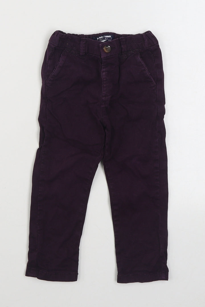 NEXT Boys Purple Cotton Jogger Jeans Size 18-24 Months Zip