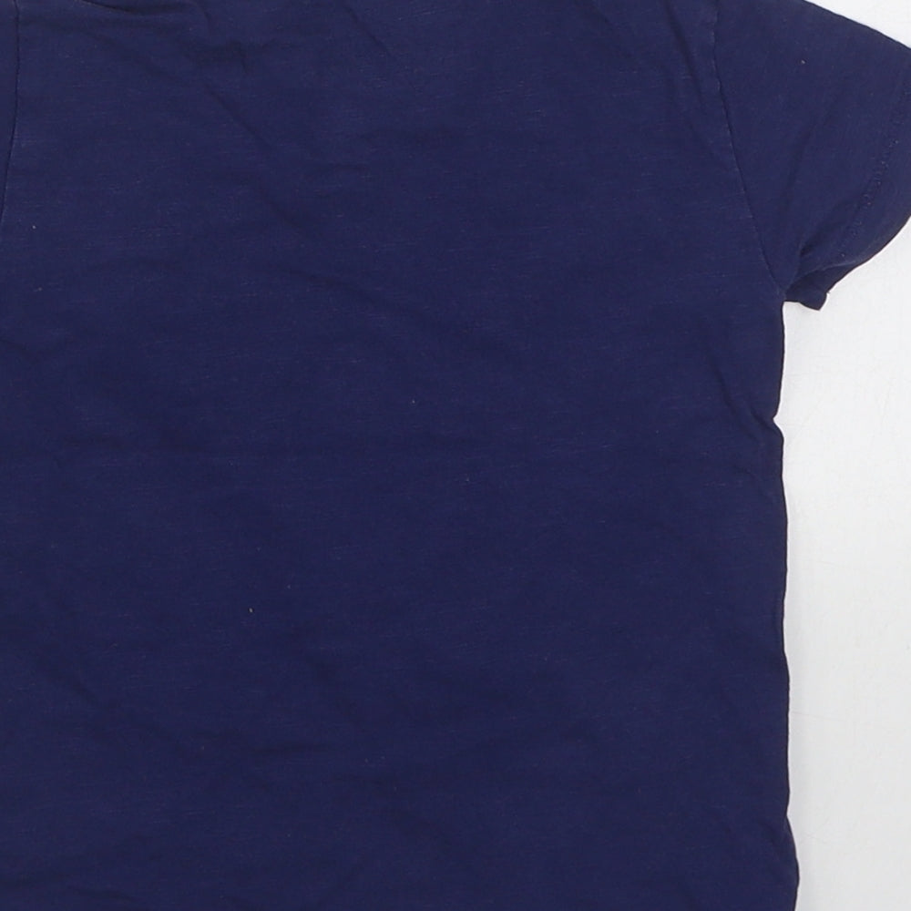 NEXT Boys Blue  100% Cotton Basic T-Shirt Size 9-12 Months Round Neck Pullover