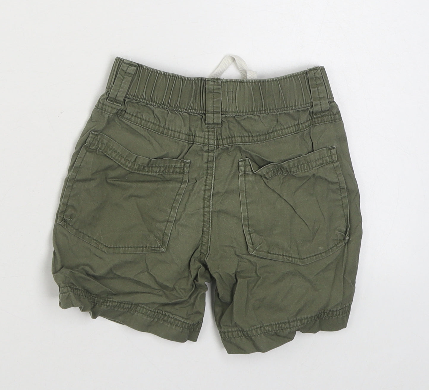 Pumpkin Patch Boys Green  100% Cotton Cargo Shorts Size 2 Years  Regular Tie