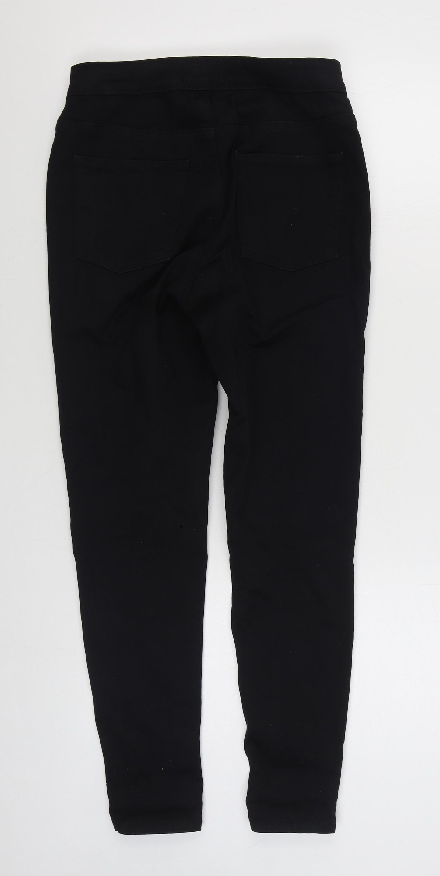 TU Womens Black  Cotton Skinny Jeans Size 12 L27 in Regular Zip