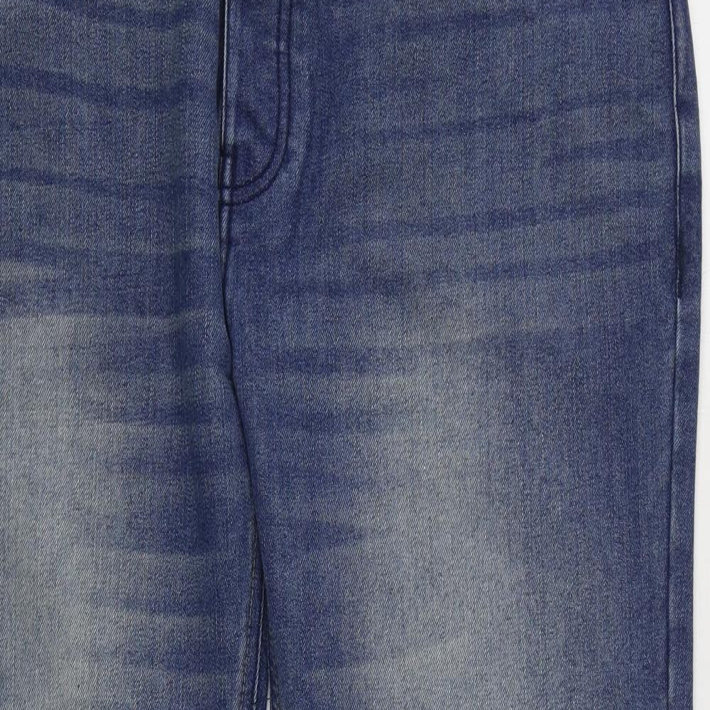 Lee Cooper Mens Blue  Cotton Straight Jeans Size 36 in L30 in Regular Zip
