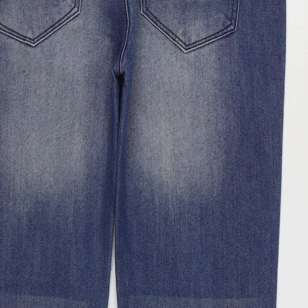 Lee Cooper Mens Blue  Cotton Straight Jeans Size 36 in L30 in Regular Zip