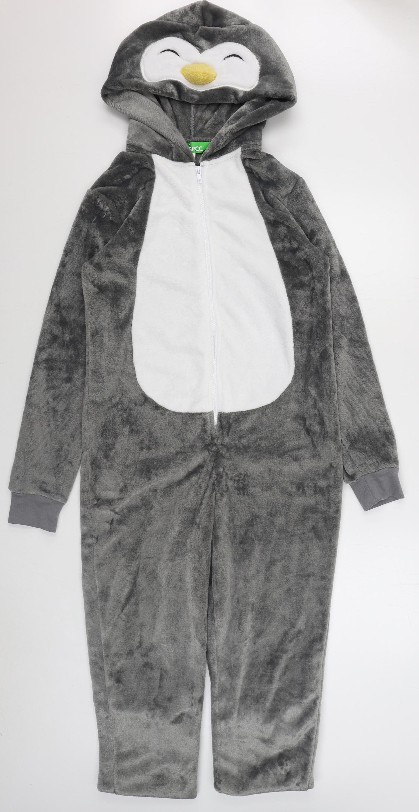 NSPCC Womens Grey Solid Polyester Top One Piece Size 10  Zip