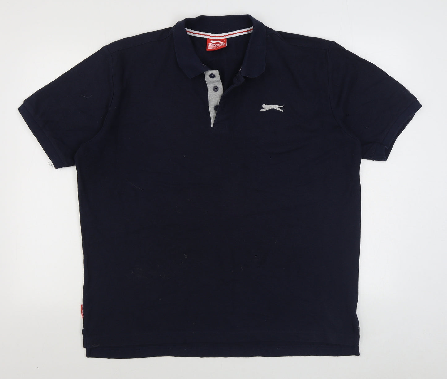 Slazenger Mens Blue  100% Cotton  Polo Size 2XL Collared Pullover