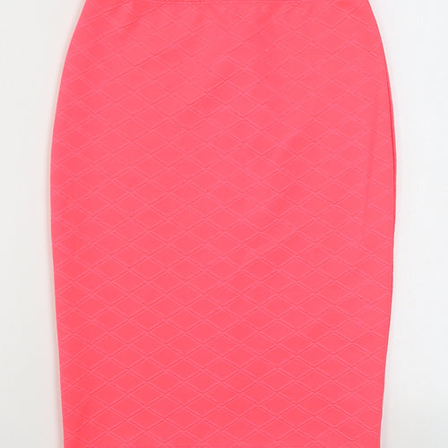 Dunnes Stores Womens Pink  Polyester Straight & Pencil Skirt Size S