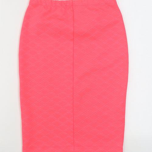 Dunnes Stores Womens Pink  Polyester Straight & Pencil Skirt Size S