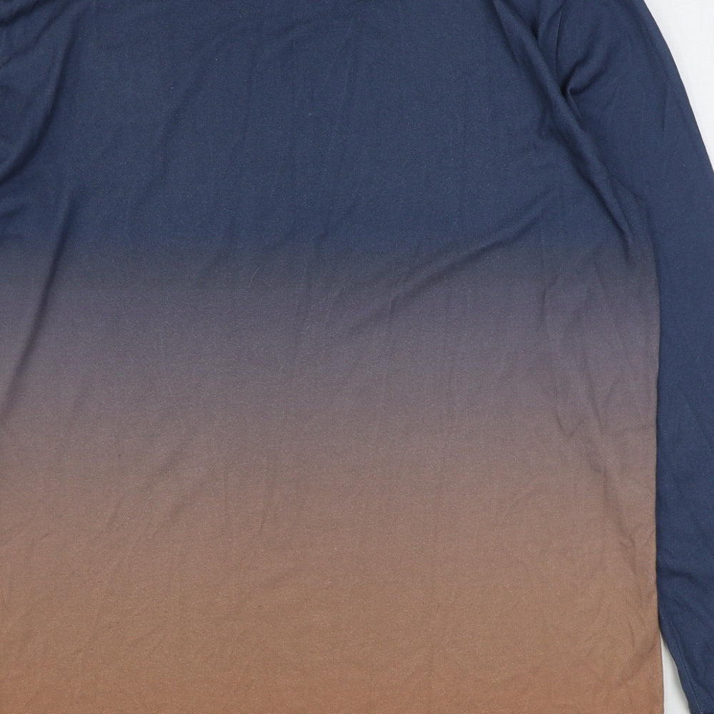 Silkskin Mens Multicoloured  Polyester  T-Shirt Size XL Round Neck