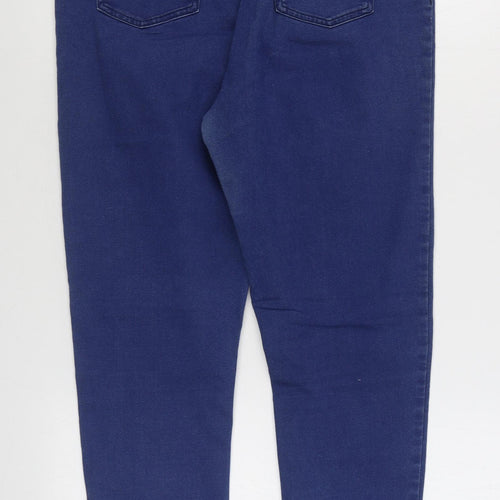 Marks and Spencer Womens Blue  Cotton Jegging Jeans Size 16 L28 in Regular