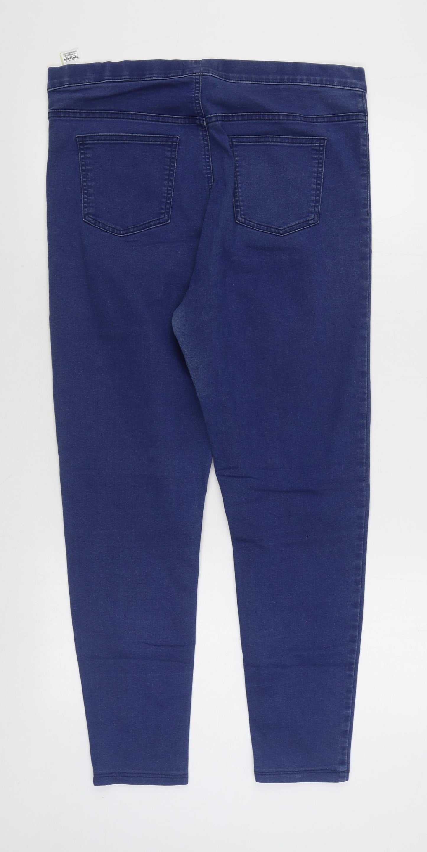 Marks and Spencer Womens Blue  Cotton Jegging Jeans Size 16 L28 in Regular