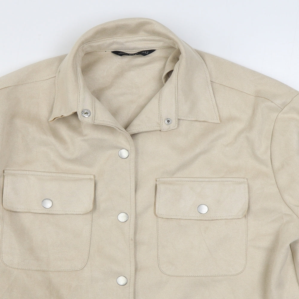 F&F Womens Beige   Jacket  Size 12  Button