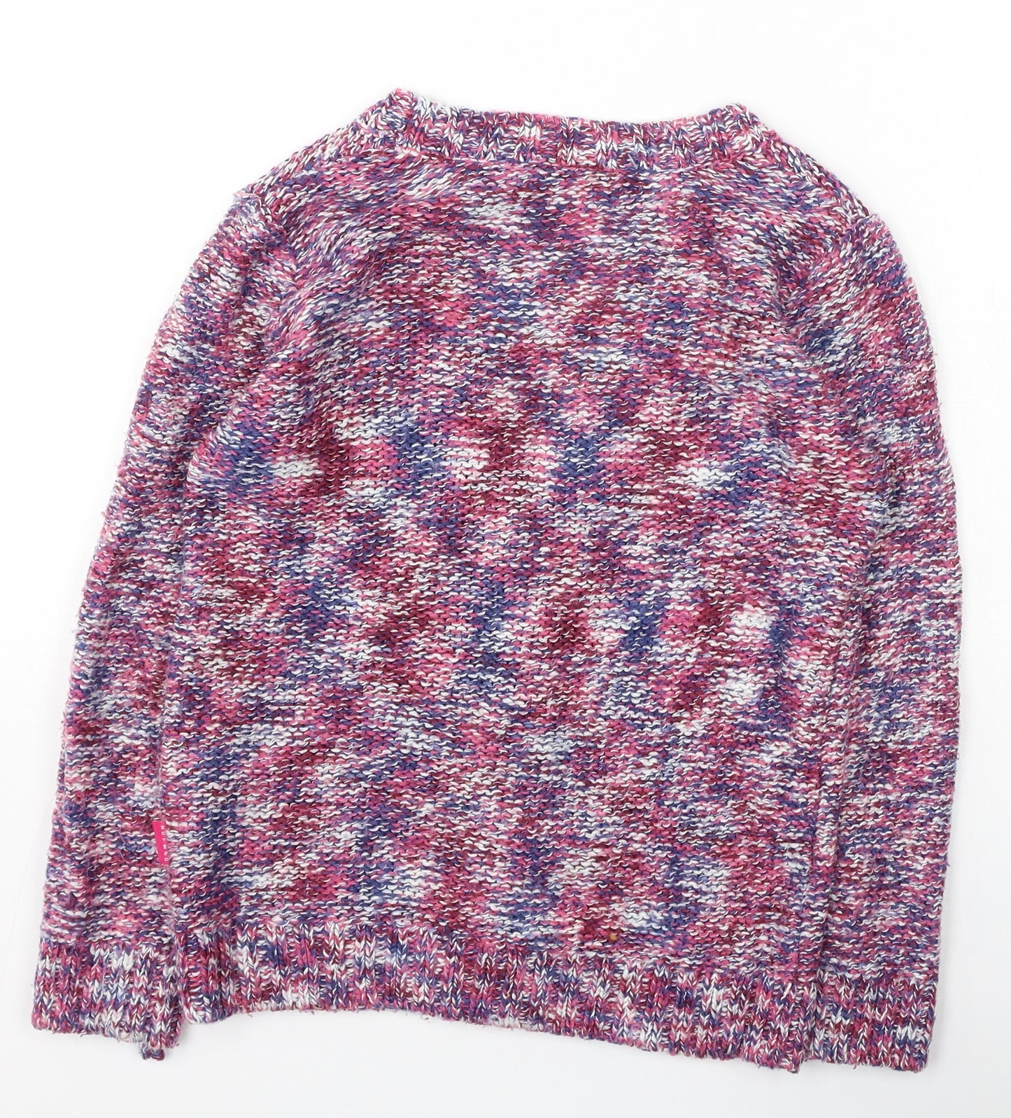 Nutmeg Girls Multicoloured V-Neck  Polyester Cardigan Jumper Size 8-9 Years
