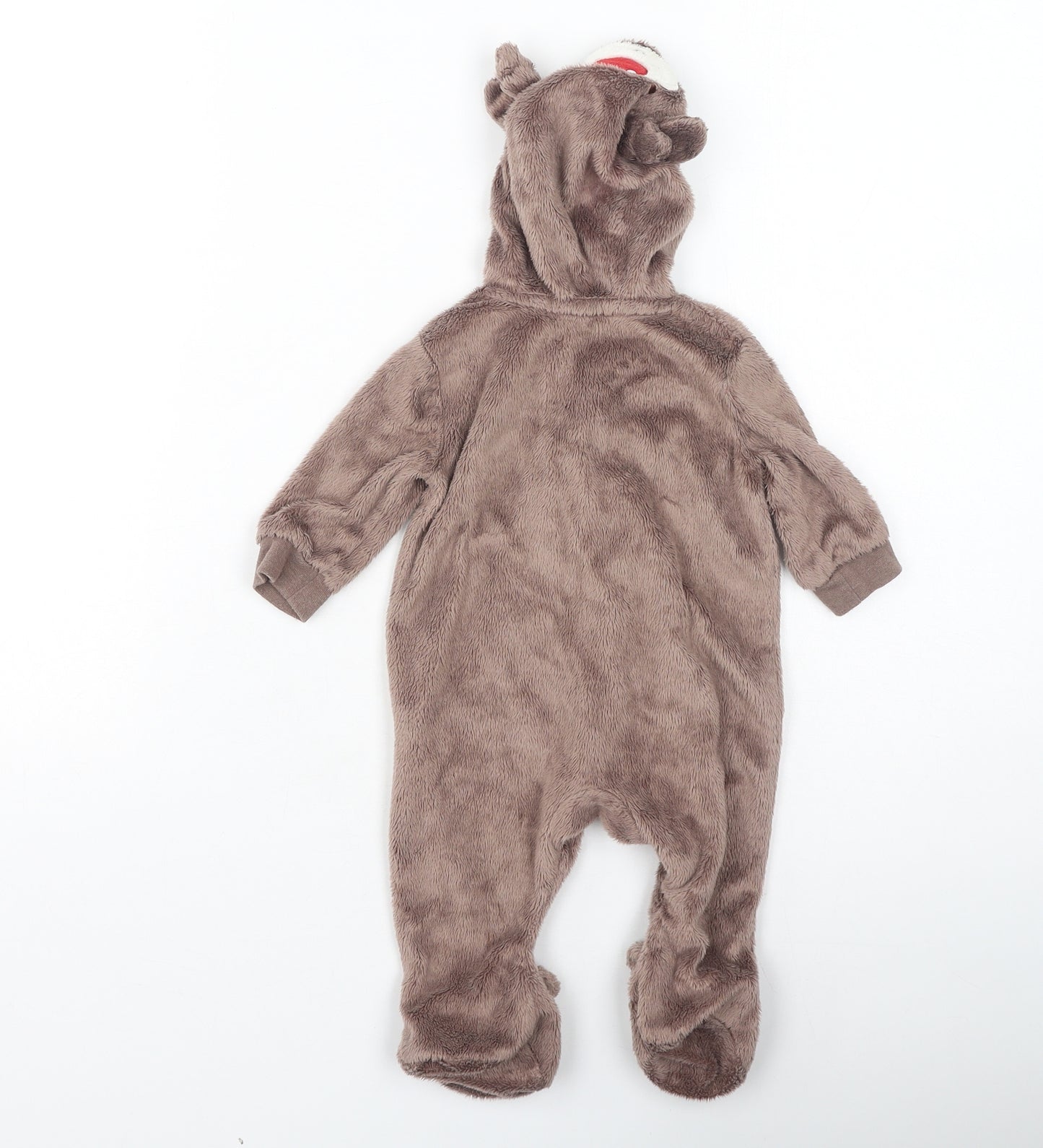 F&F Baby Brown  Polyester Babygrow One-Piece Size 0-3 Months   - Christmas reindeer