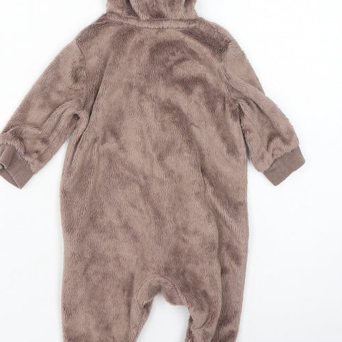 F&F Baby Brown  Polyester Babygrow One-Piece Size 0-3 Months   - Christmas reindeer