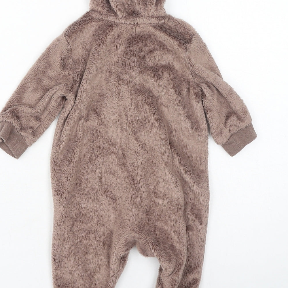 F&F Baby Brown  Polyester Babygrow One-Piece Size 0-3 Months   - Christmas reindeer