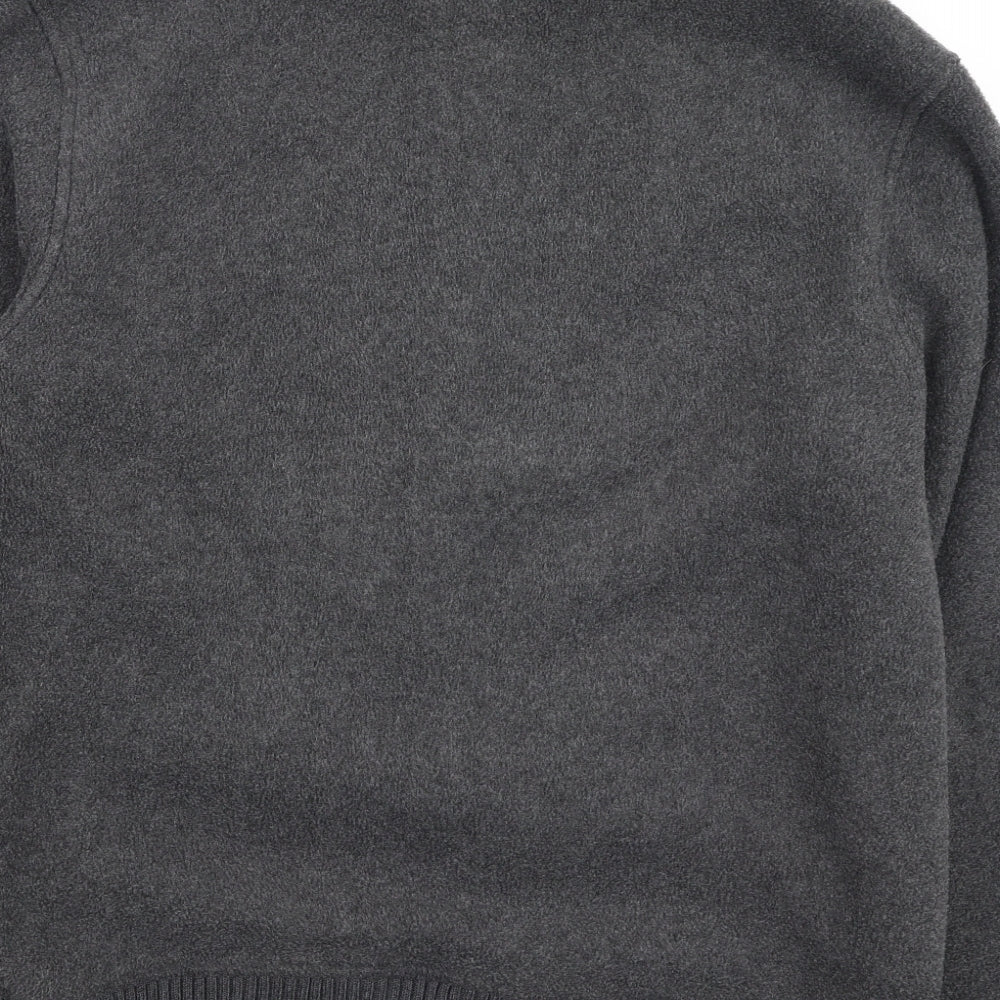 Cedar Wood State Mens Grey High Neck  Polyester Full Zip Jumper Size L
