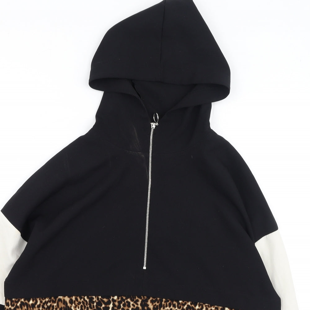 Zara Womens Multicoloured Round Neck Animal Print Polyester Pullover Jumper Size M