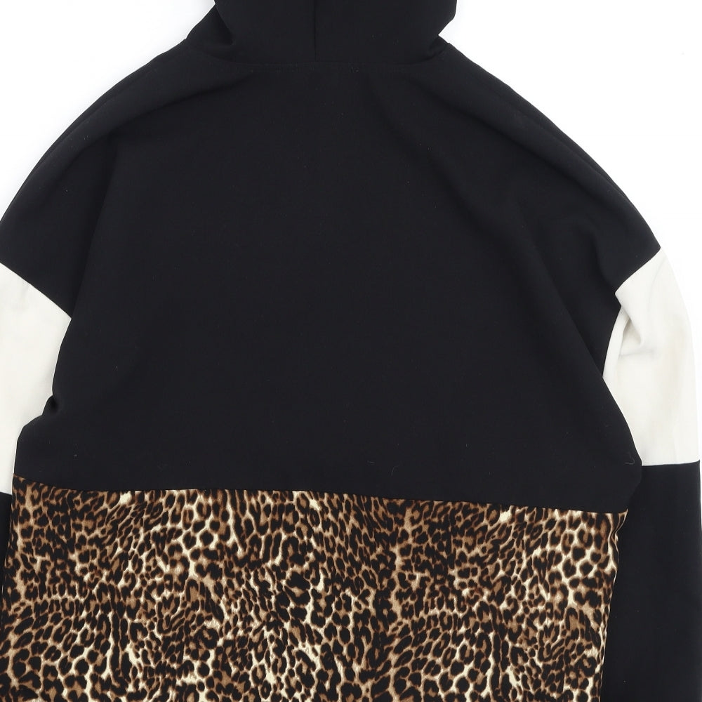 Zara Womens Multicoloured Round Neck Animal Print Polyester Pullover Jumper Size M