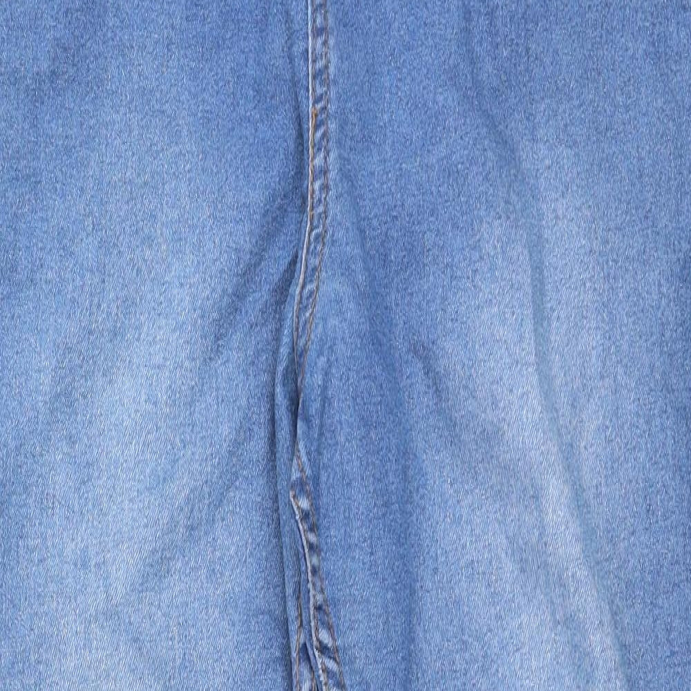 PRETTYLITTLETHING Womens Blue  Cotton Skinny Jeans Size 10 L29 in Regular