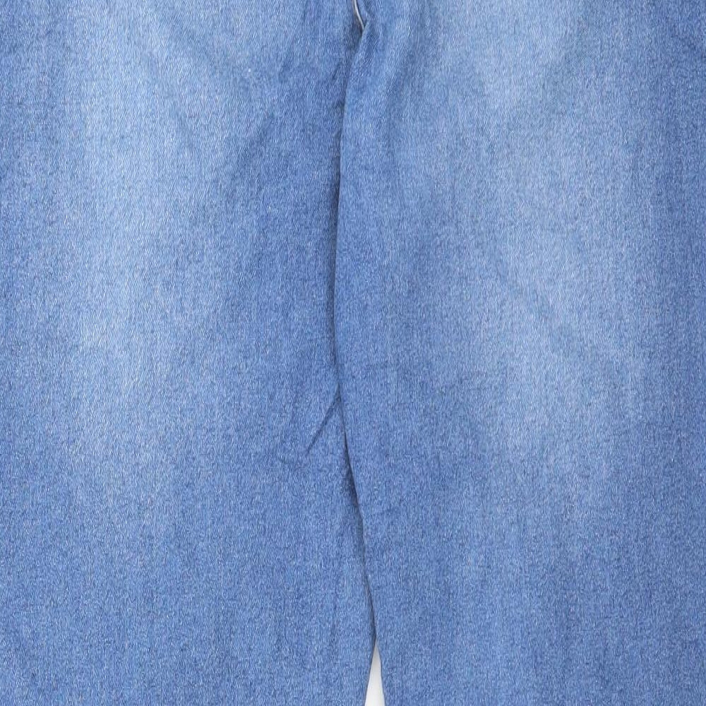 PRETTYLITTLETHING Womens Blue  Cotton Skinny Jeans Size 10 L29 in Regular