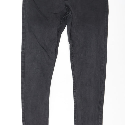 Denim & Co. Womens Grey  Cotton Skinny Jeans Size 14 L27 in Regular